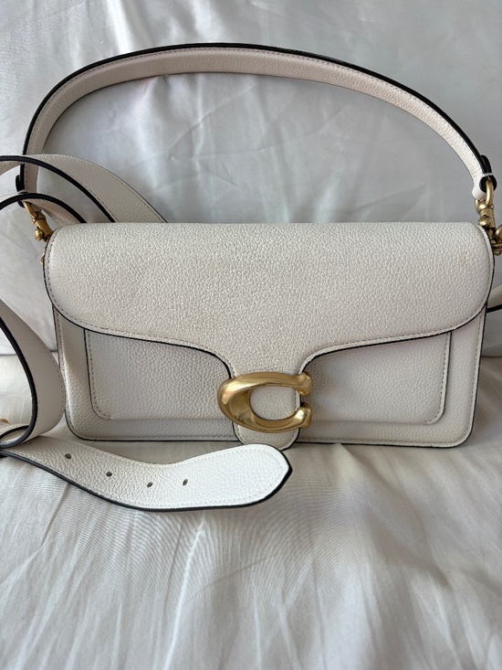 Coach Handbags - Pre-loved Coach Tabby 26 in Brass/Chalk